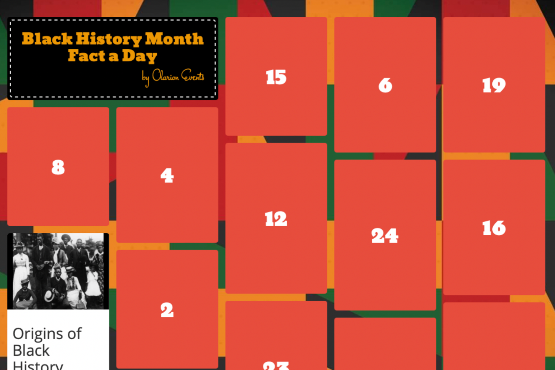 Black History Month Advent Calendar
